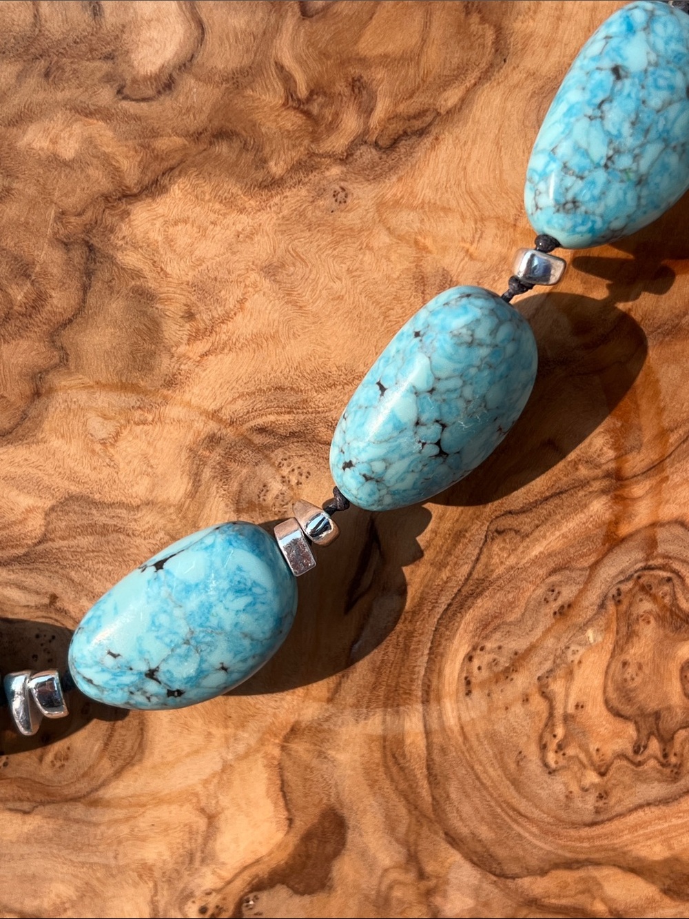 Robert Lee Morris Turquoise Blue Bead Necklace - Picture 2 of 4